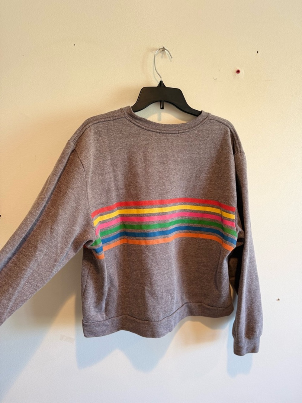 Sub Urban Riot Crewneck Sweatshirt Colorful Stripe Graphic Size XL Loungewear - Picture 4 of 6